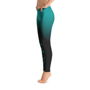Teal Octopus 2 Gyotaku Leggings - 57 Peaks